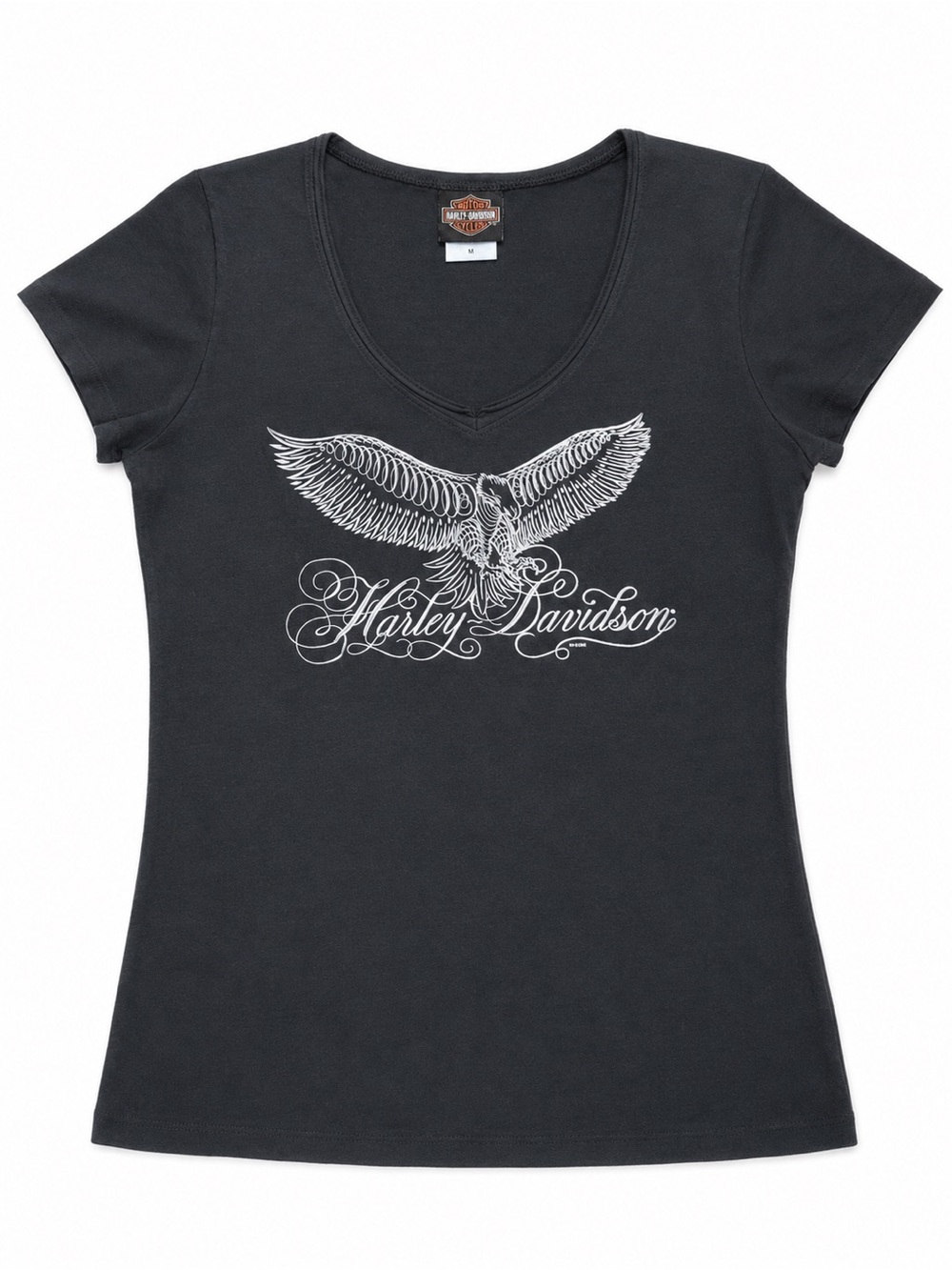 Harley-Davidson Women’s Eagle Graphic V-Neck T-Shirt Size M Traverse City MI - Picture 2 of 7
